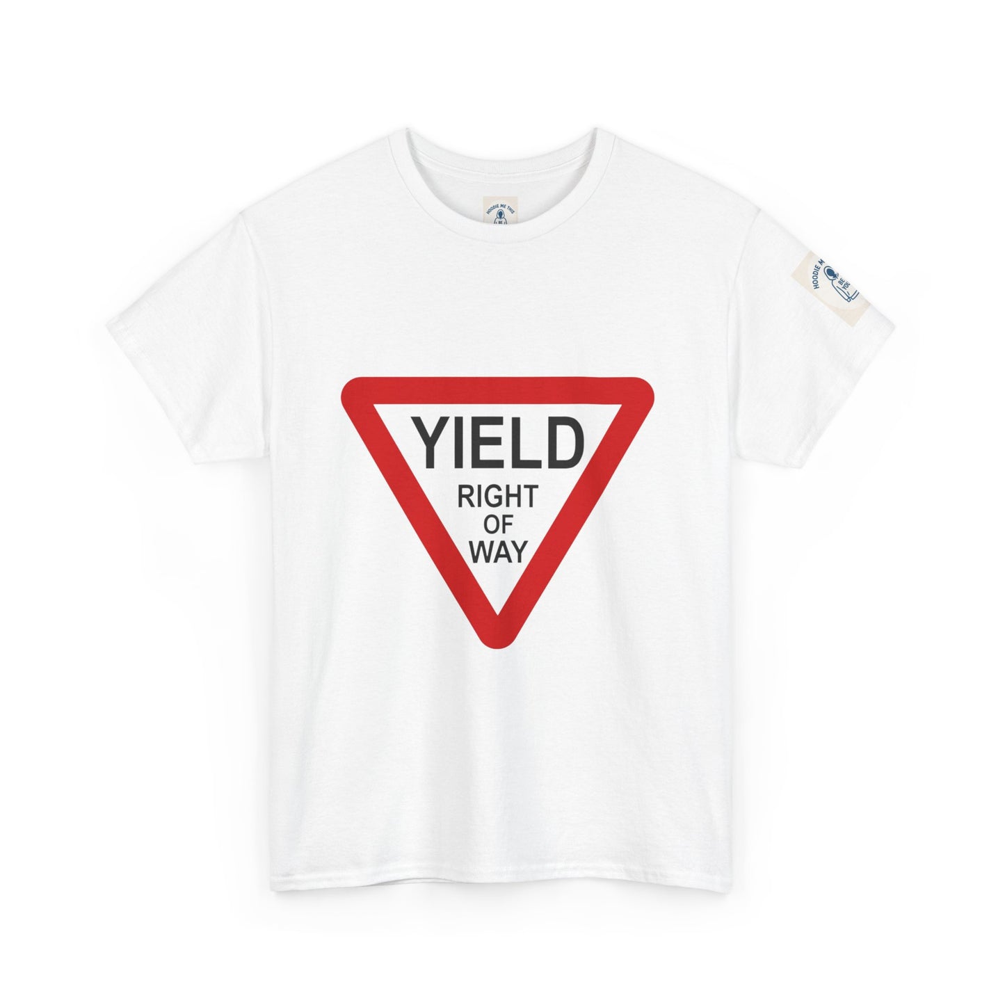Yield Right of Way - Unisex Heavy Cotton Tee