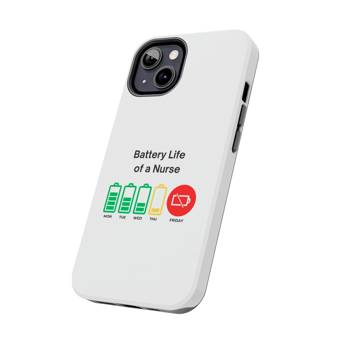 Battery Life of a Nurse - Tough iPhone Cases - Choose your Size