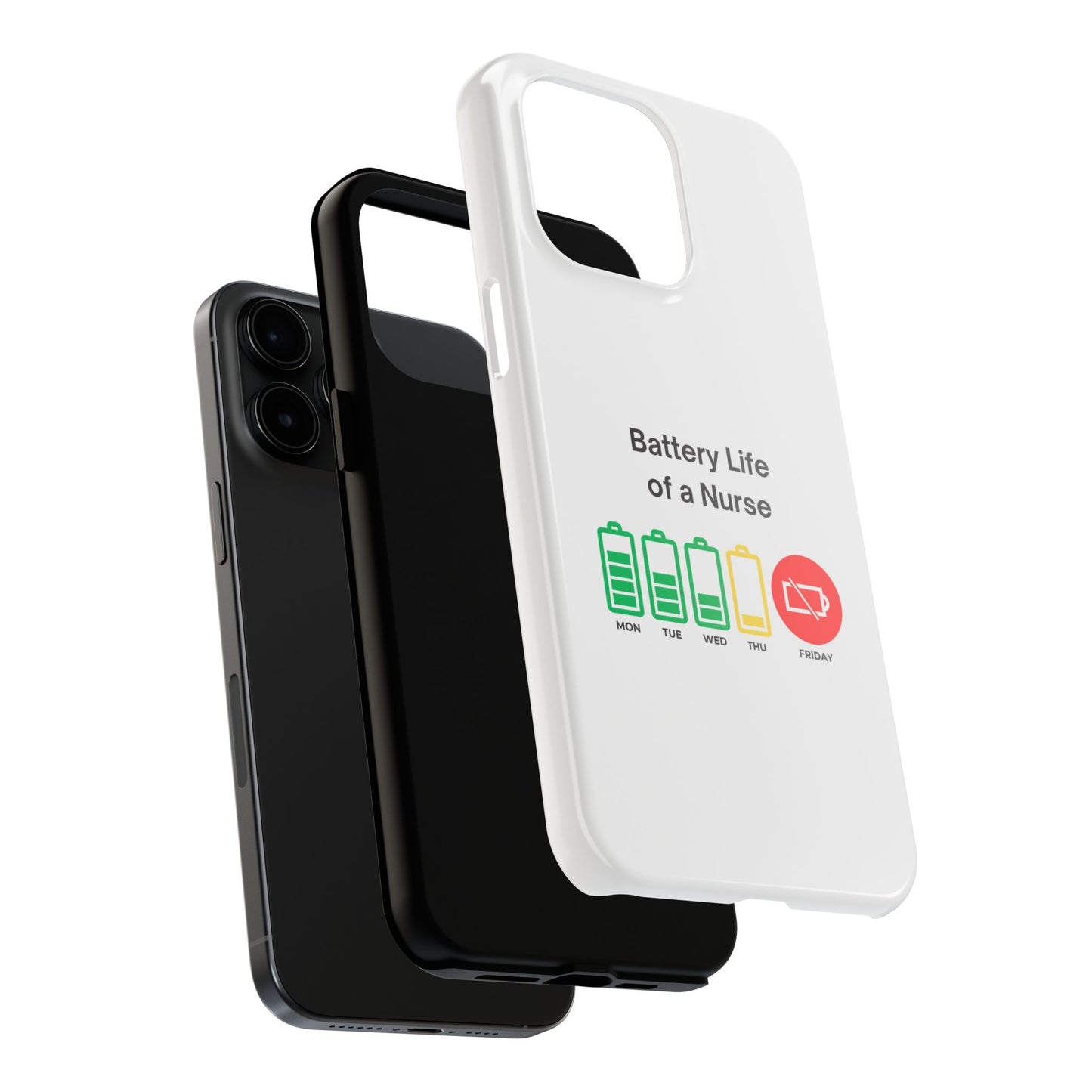 Battery Life of a Nurse - Tough iPhone Cases - Choose your Size