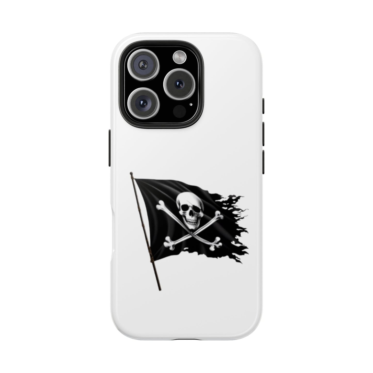 Black Skull Pirate Flag - Tough iPhone Cases - Choose your Size