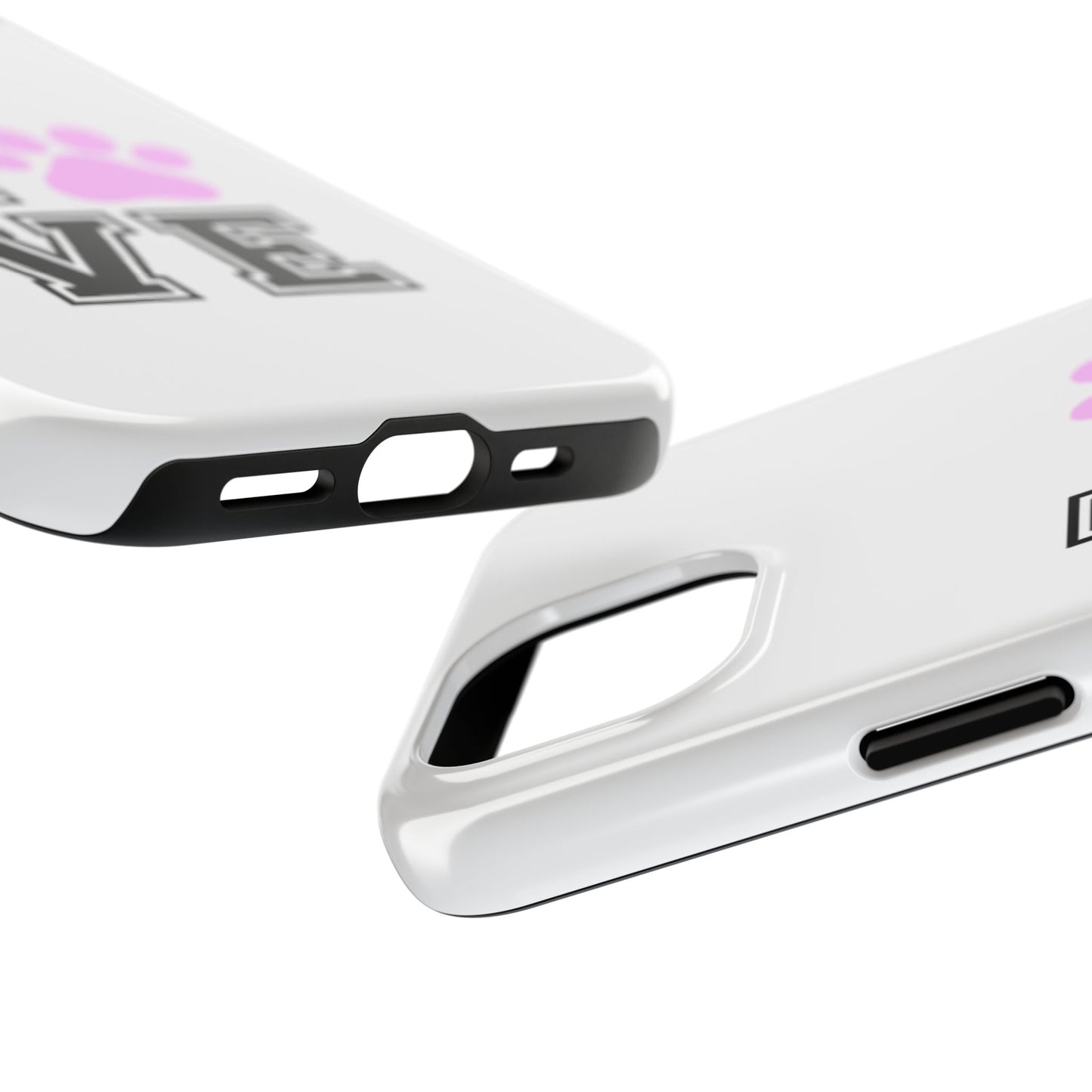 Love Pink Paw Print - Tough iPhone Cases - Choose your Size
