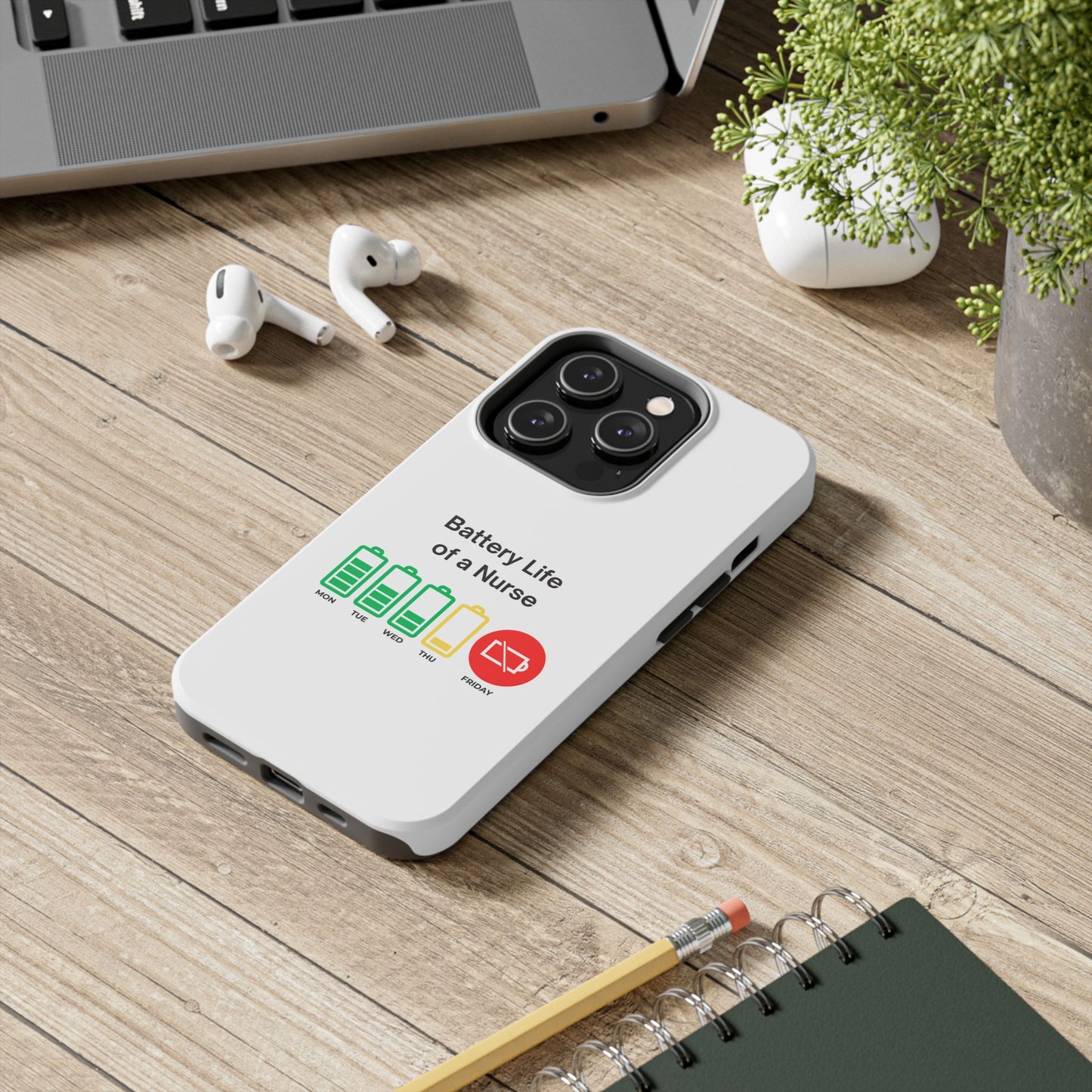 Battery Life of a Nurse - Tough iPhone Cases - Choose your Size