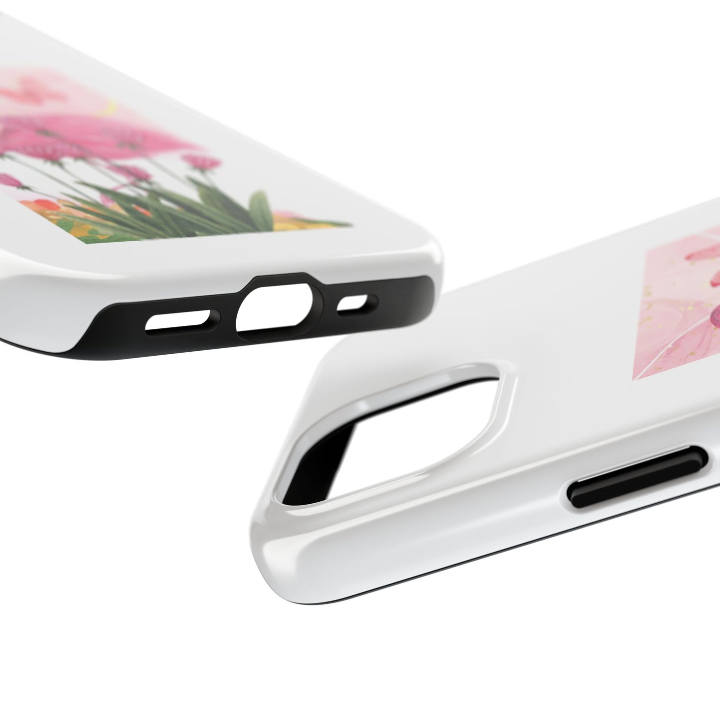 Flamingo & Butterfly - Tough iPhone Cases - Choose your Size