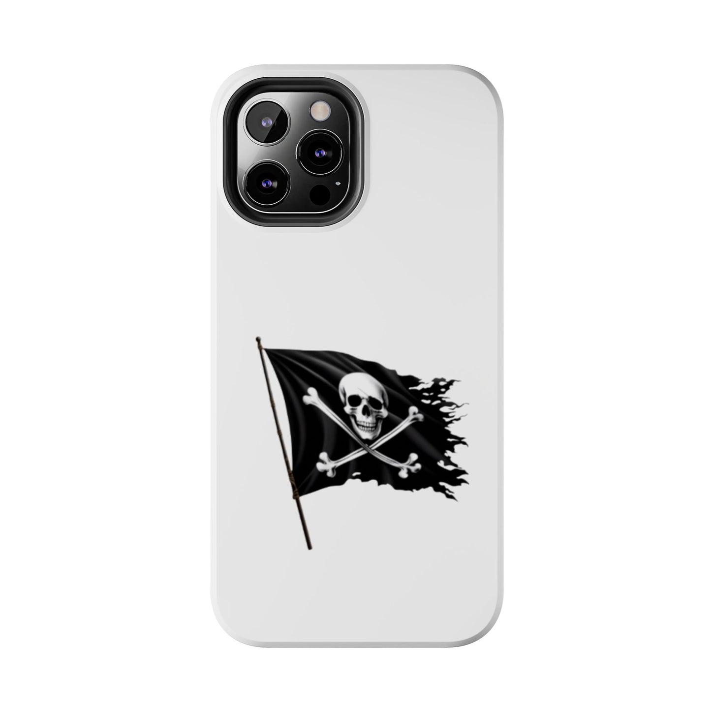 Black Skull Pirate Flag - Tough iPhone Cases - Choose your Size