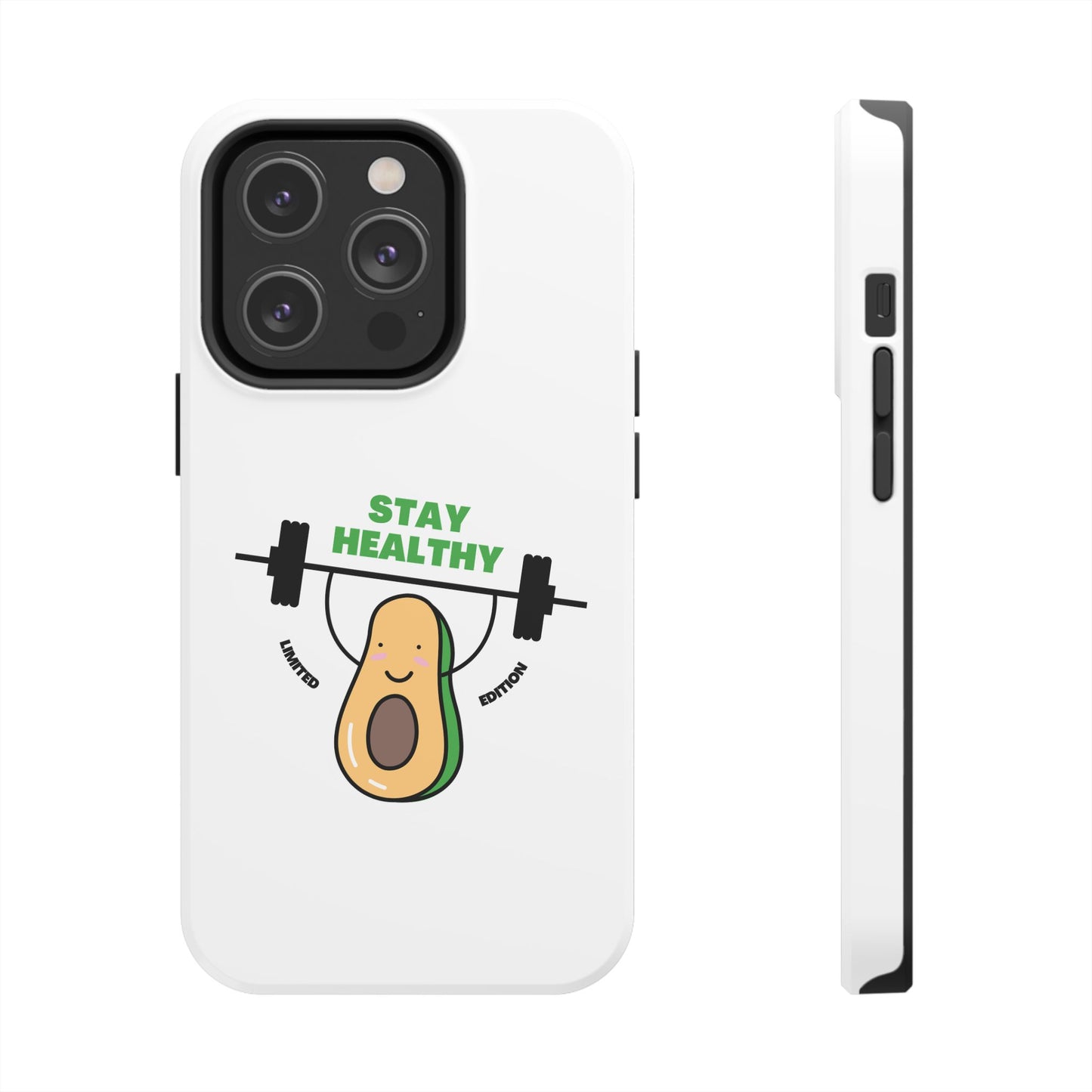 Stay Healthy Avocado - Tough iPhone Cases - Choose your Size