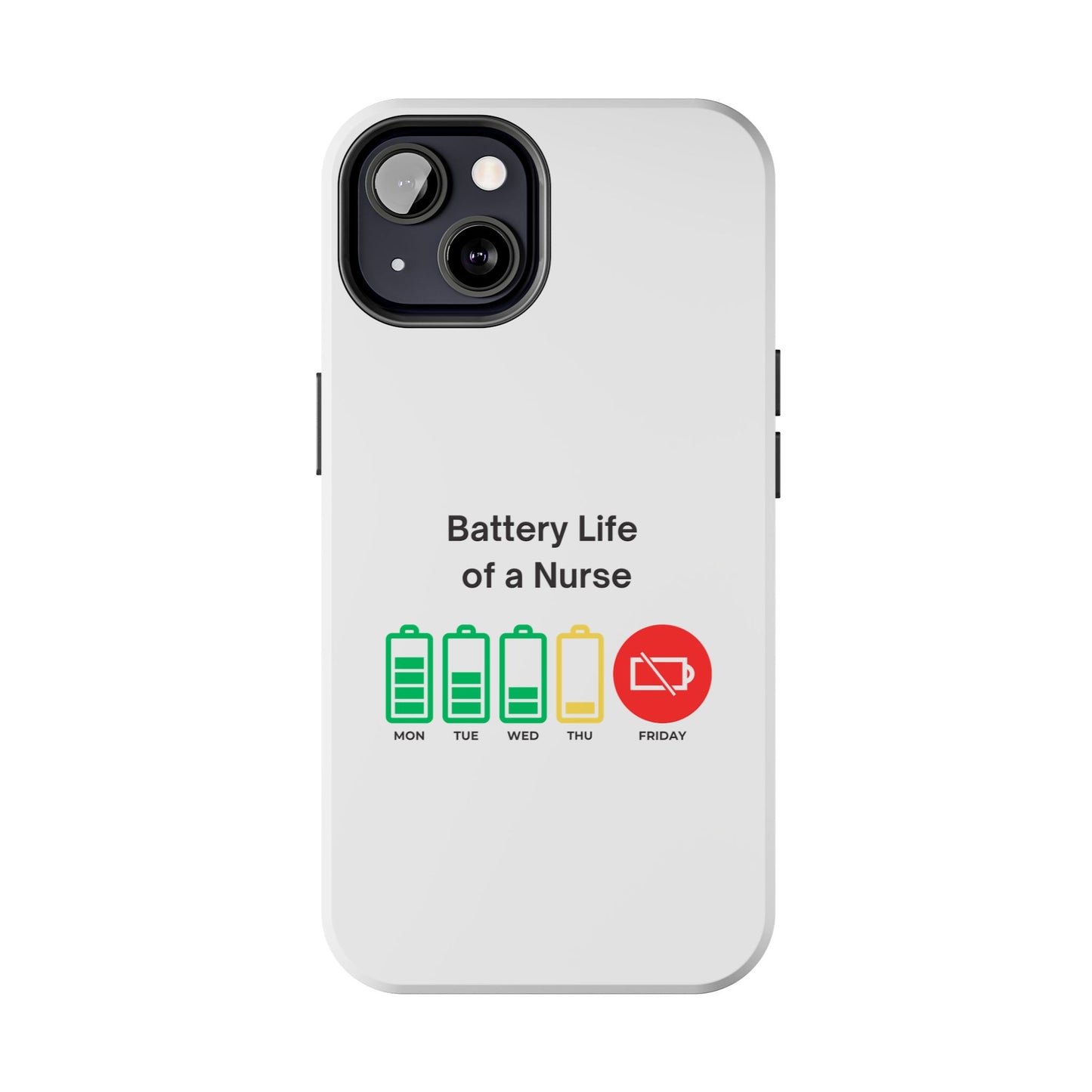 Battery Life of a Nurse - Tough iPhone Cases - Choose your Size