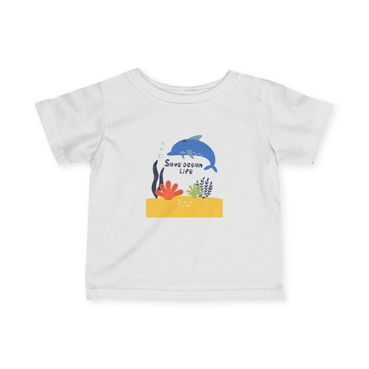 Save Ocean Life - Infant Tee, Cute Baby Shirt, Toddler Graphics, Baby Shower Gift, Nursery Decor