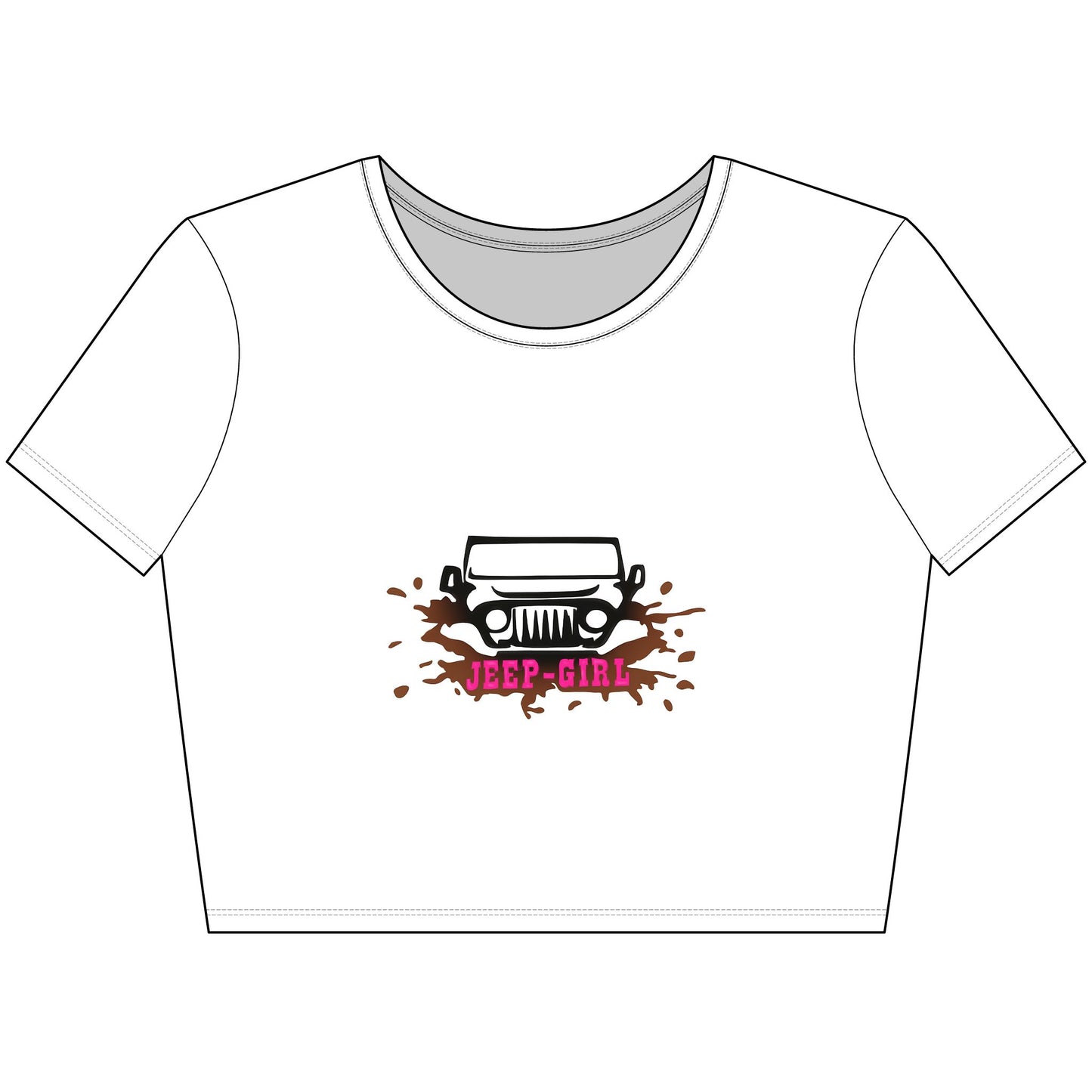 JEEP GIRL - Playful Women's Crop Tee - Workout Wear, Trendy Top, Casual Wear, Gift for Her, Summer Fashion