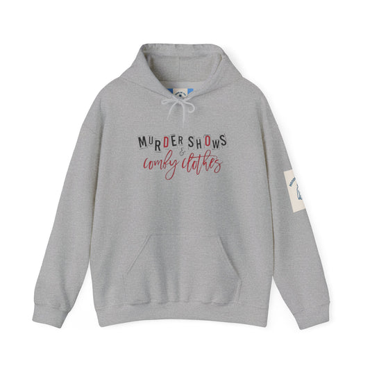 MURDER SHOWS & comfy clothes Hoodie- Unisex Heavy Blend™ Hooded Sweatshirt