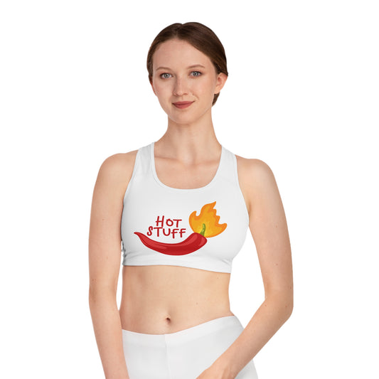 HOT STUFF -  Sports Bra, Cute Workout Top, Fitness Apparel, Jeep Lover Gift, Activewear for the Gym or Yogah