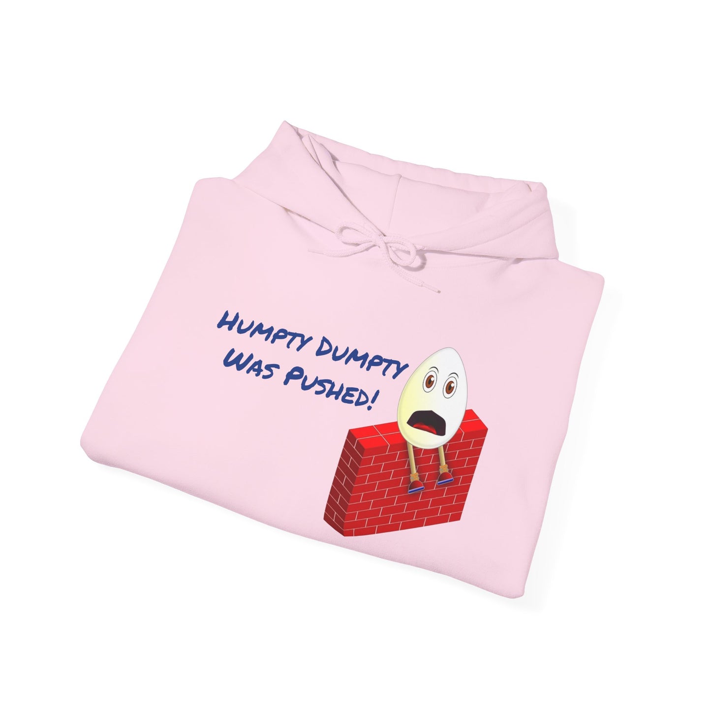 Humpty Dumpty Was Pushed! - Unisex Heavy Blend Hooded Sweatshirt. Stay Warm in Cozy in Winter Classrooms [...]
