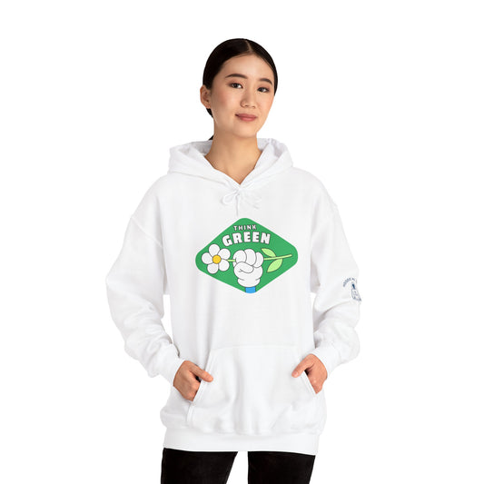THINK GREEN - Unisex Heavy Blend Hooded Sweatshirt. Stay Warm in Cozy in Winter Classrooms [...]