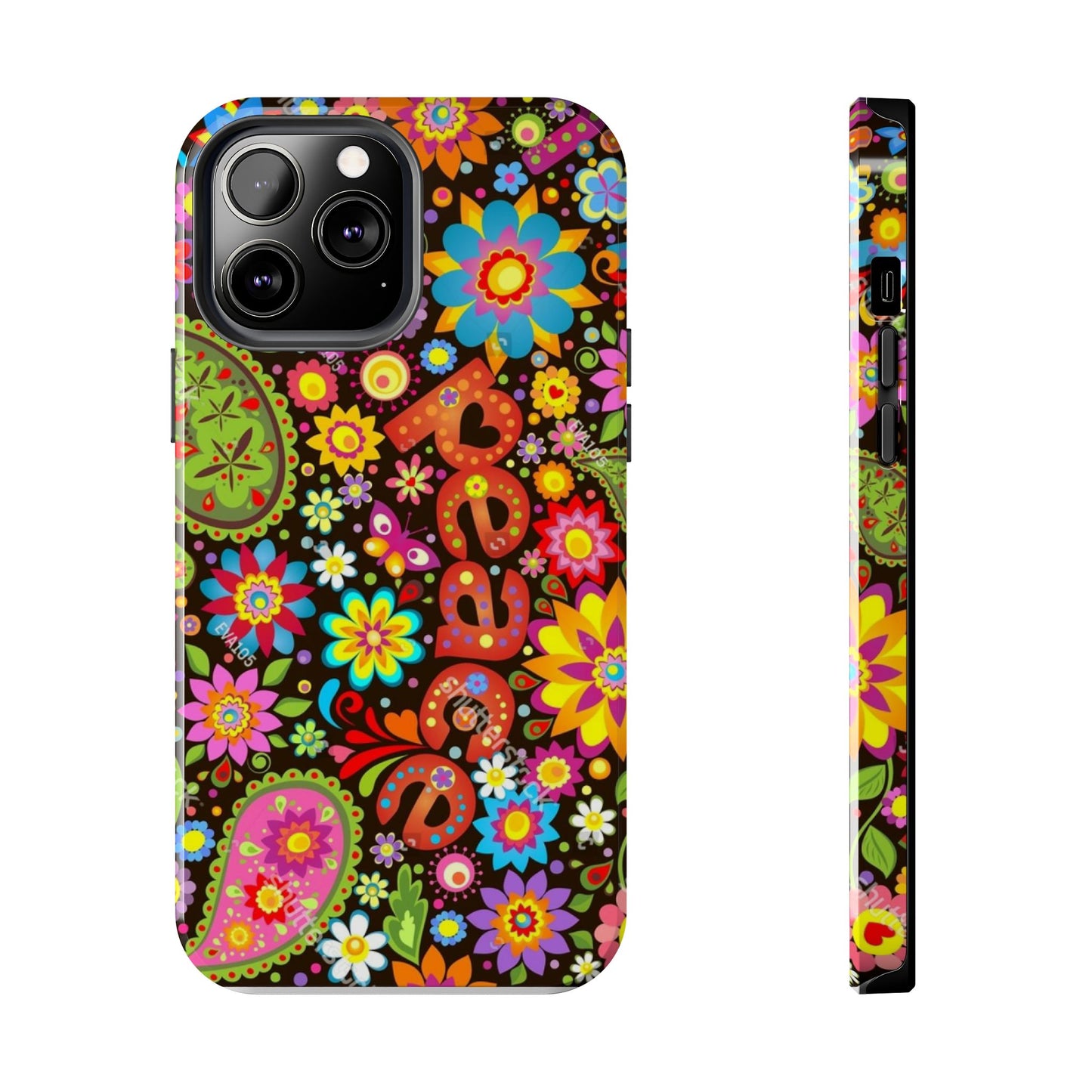 RETRO - PEACE - Tough iPhone Cases - Choose your Model & Size