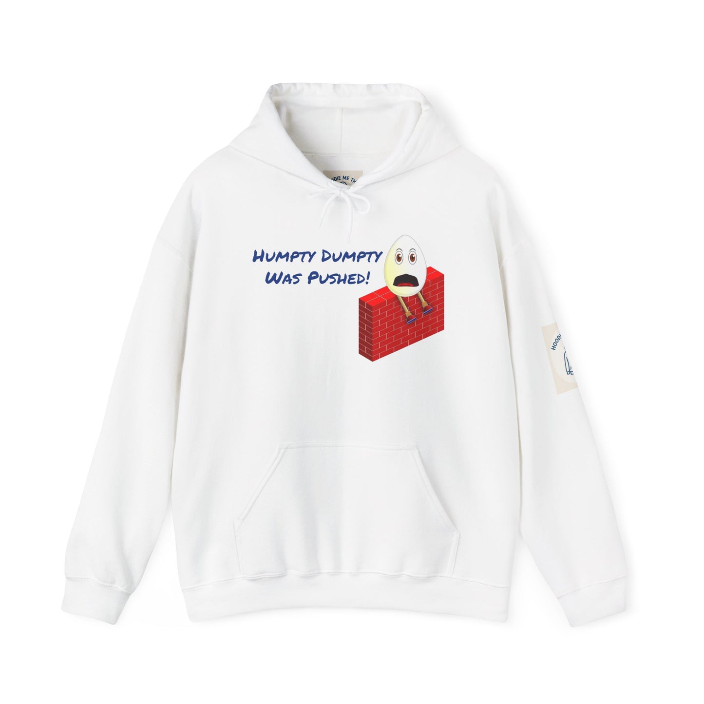 Humpty Dumpty Was Pushed! - Unisex Heavy Blend Hooded Sweatshirt. Stay Warm in Cozy in Winter Classrooms [...]