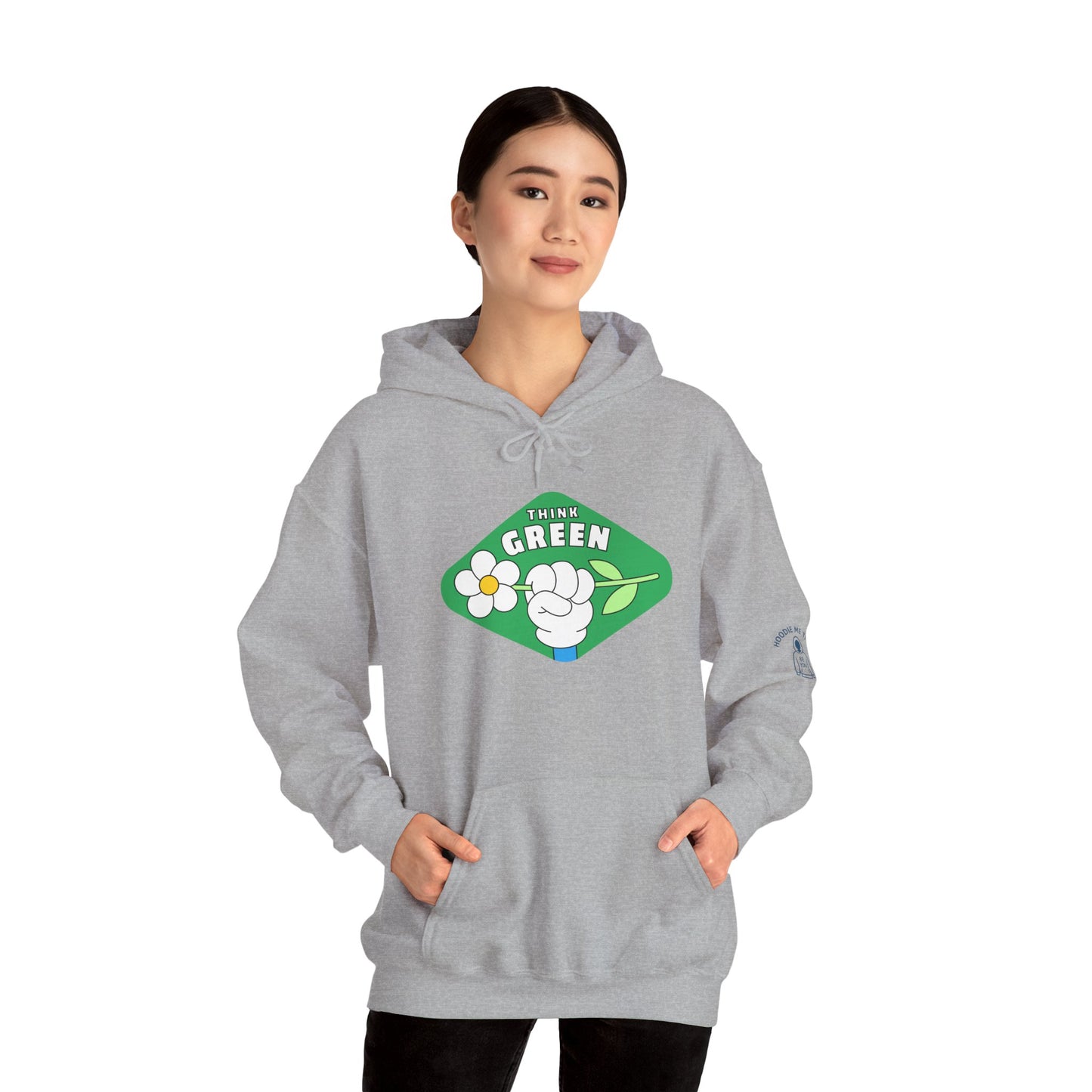 THINK GREEN - Unisex Heavy Blend Hooded Sweatshirt. Stay Warm in Cozy in Winter Classrooms [...]