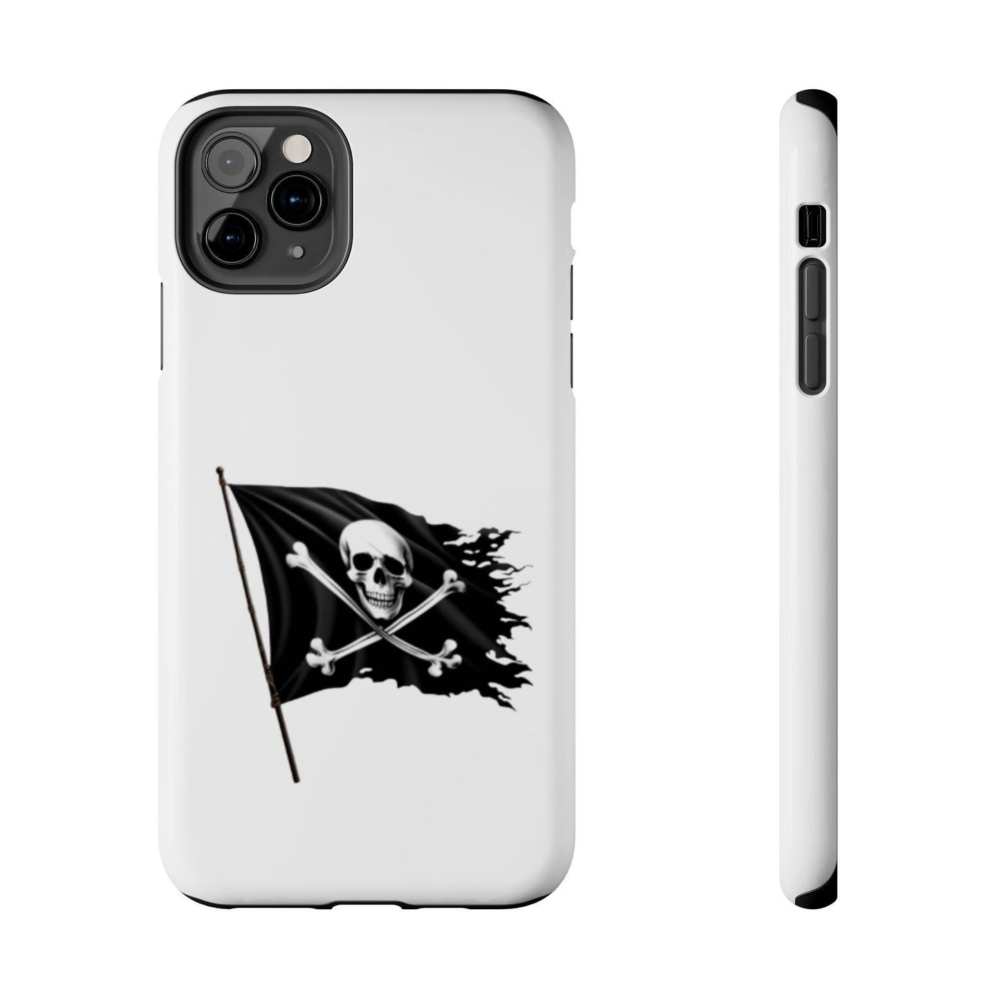 Black Skull Pirate Flag - Tough iPhone Cases - Choose your Size
