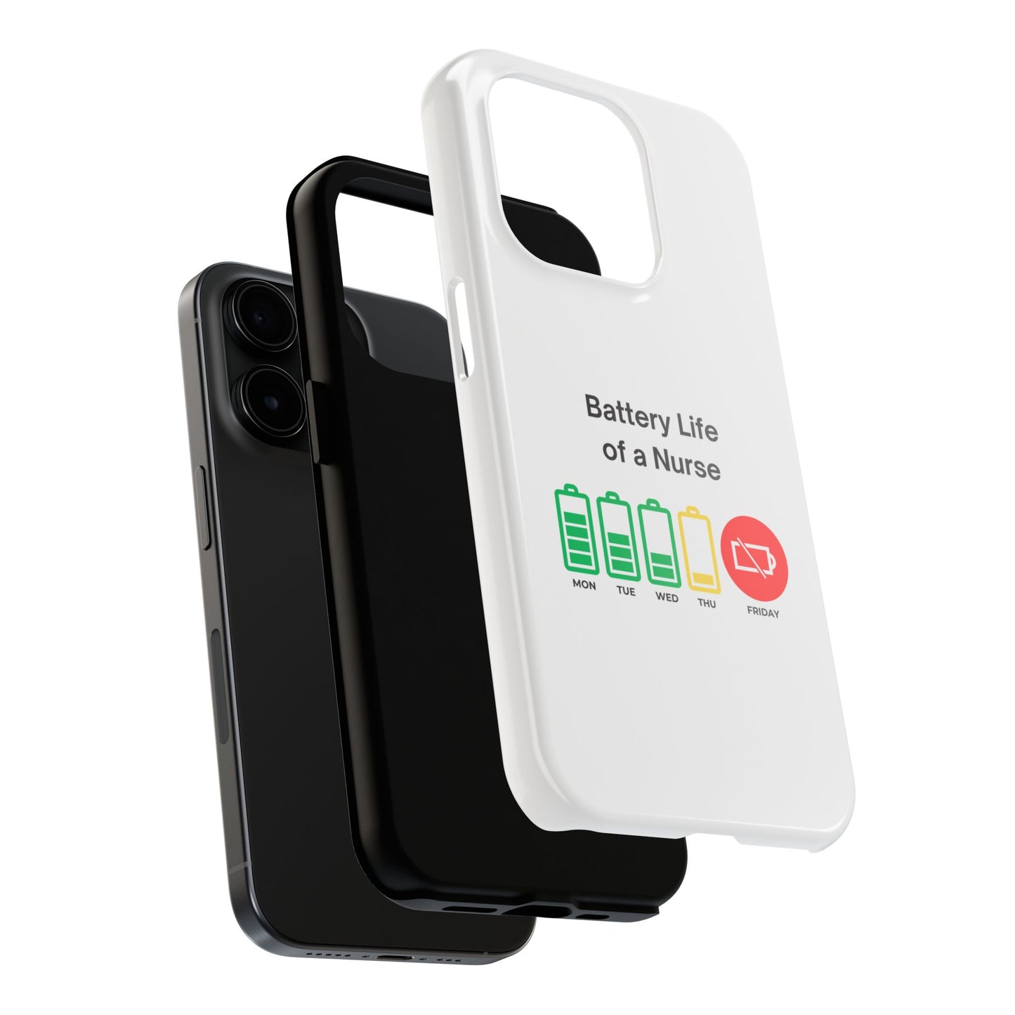 Battery Life of a Nurse - Tough iPhone Cases - Choose your Size
