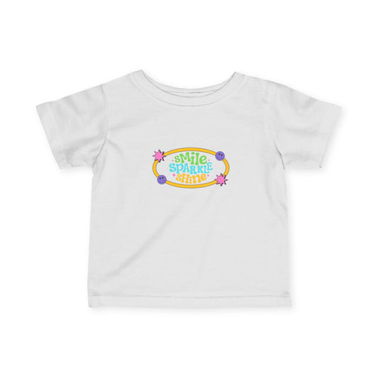 Smile Sparkle Shine - Infant Tee, Cute Baby Shirt, Toddler Graphics, Baby Shower Gift, Nursery Decor
