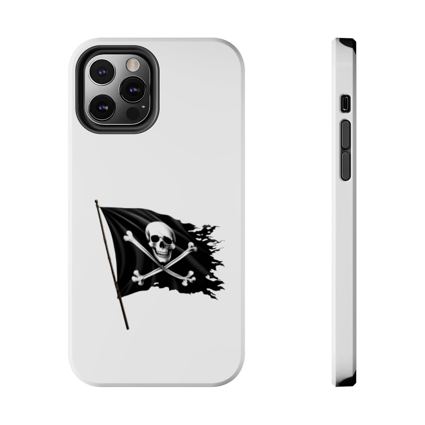 Black Skull Pirate Flag - Tough iPhone Cases - Choose your Size