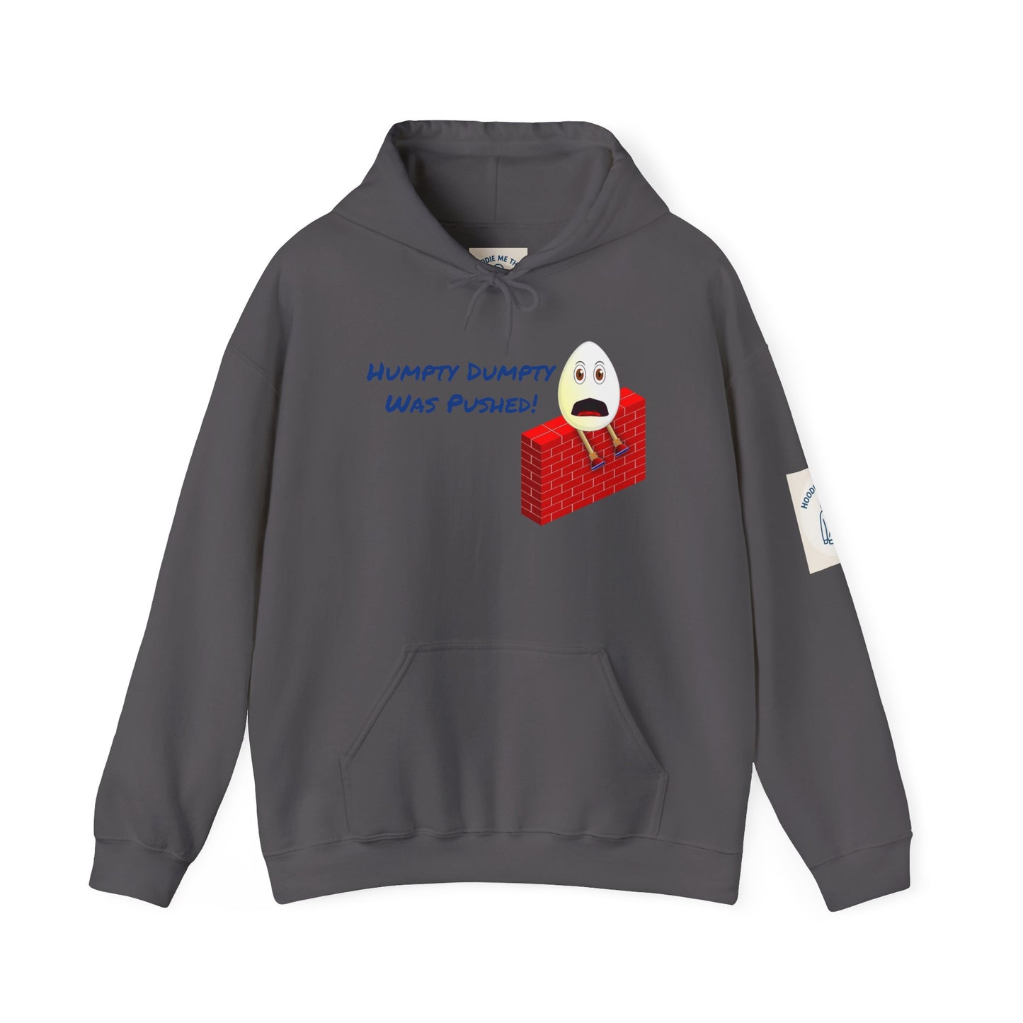 Humpty Dumpty Was Pushed! - Unisex Heavy Blend Hooded Sweatshirt. Stay Warm in Cozy in Winter Classrooms [...]