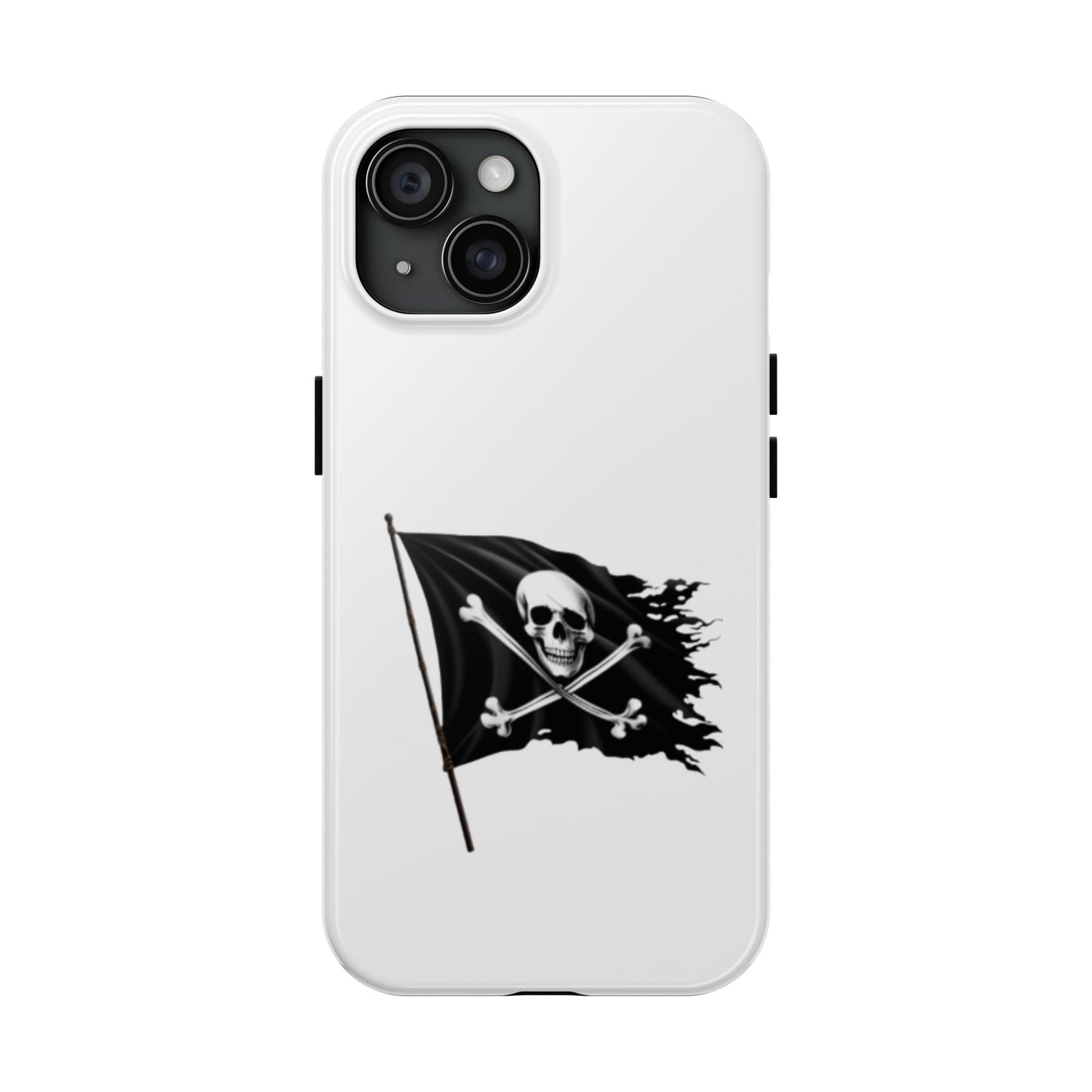 Black Skull Pirate Flag - Tough iPhone Cases - Choose your Size