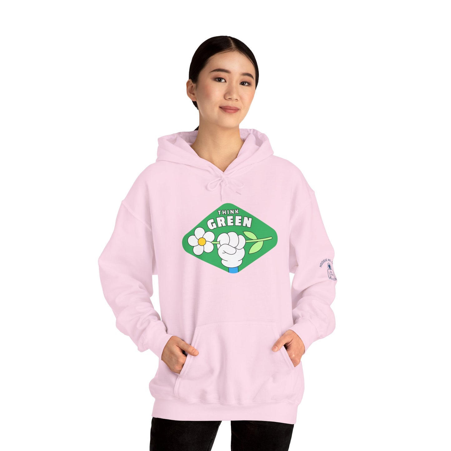THINK GREEN - Unisex Heavy Blend Hooded Sweatshirt. Stay Warm in Cozy in Winter Classrooms [...]