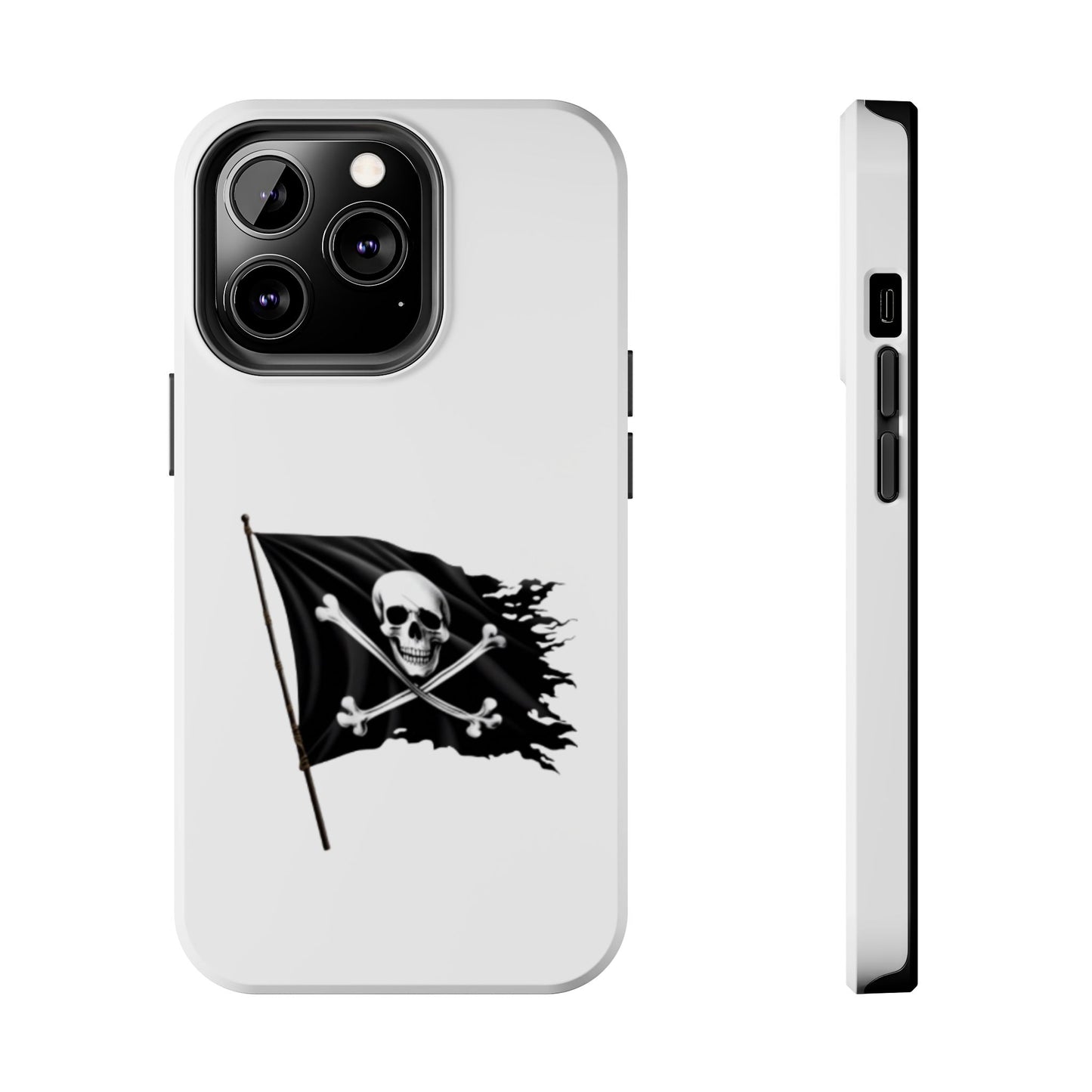Black Skull Pirate Flag - Tough iPhone Cases - Choose your Size