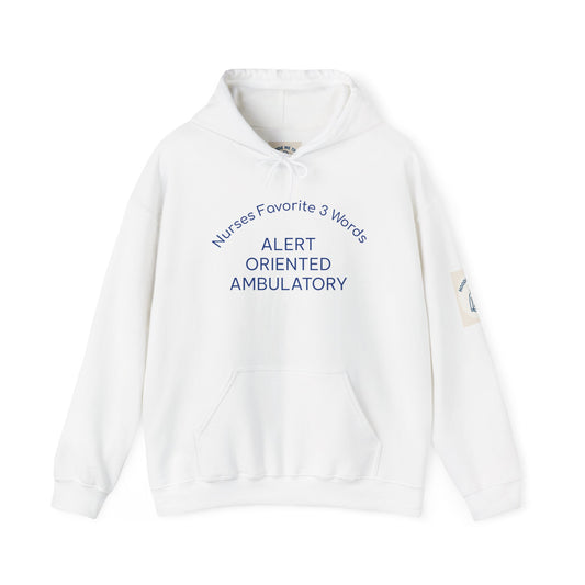 Nurses Favorite 3 Words ALERT ORIENTED AMBULATORY - Unisex Heavy Blend Hooded Sweatshirt, [...]