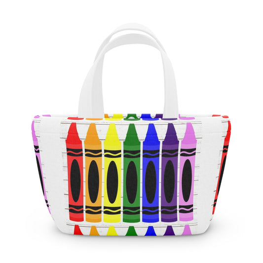 Colorful Crayon Bag/School Lunch Tote | Back to School, Birthday Gift, Art Lover, Insulated Lunch Container