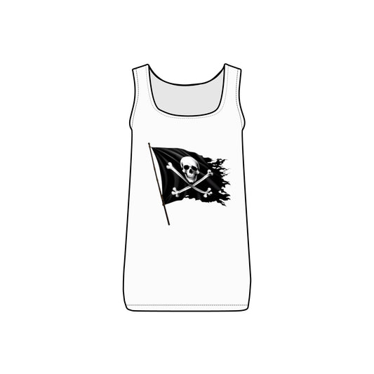 Pirate Flag Women's Micro Ribbed Tank | Fun Casual Summer Top, Gift for Her, Beach Wear, Sleep Wear