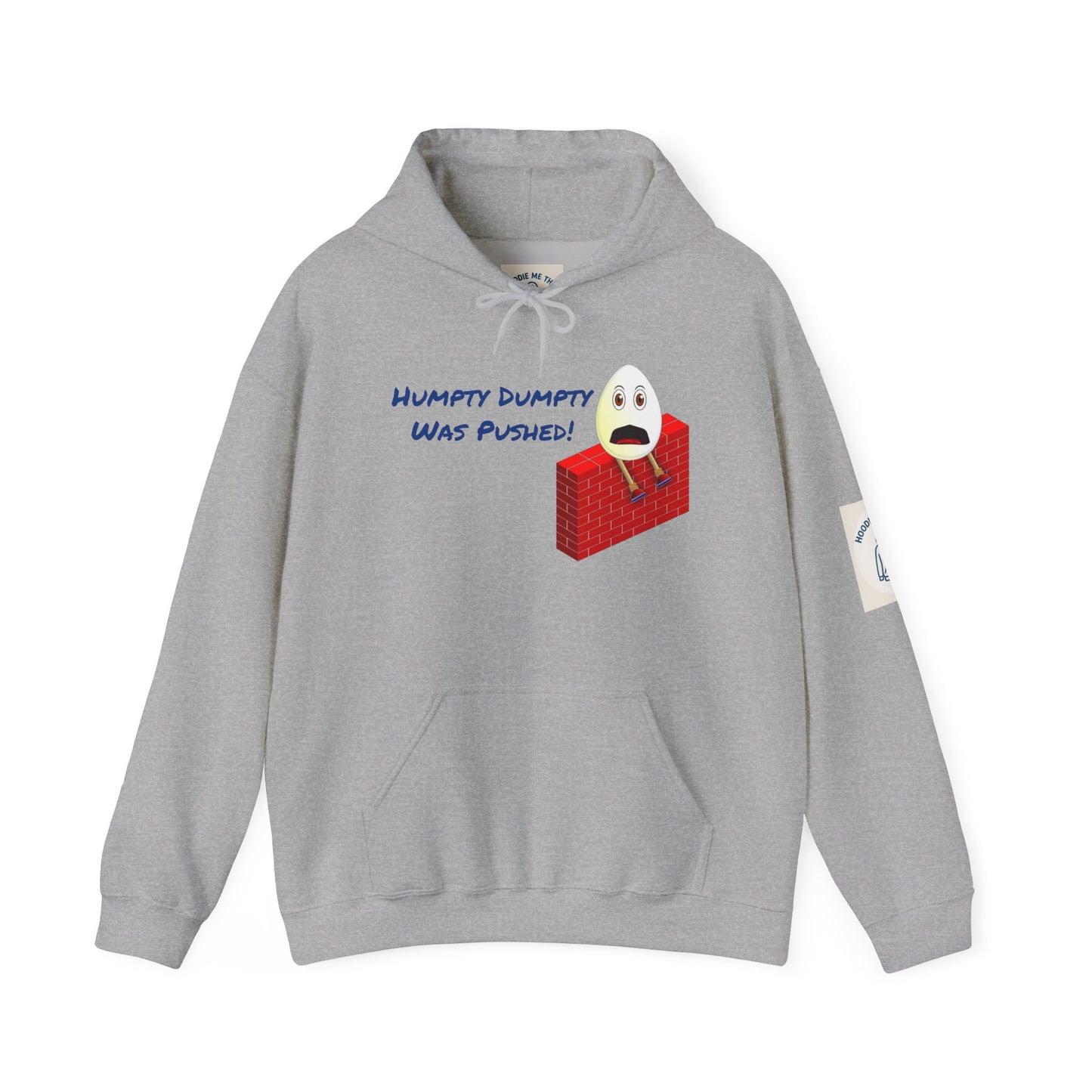 Humpty Dumpty Was Pushed! - Unisex Heavy Blend Hooded Sweatshirt. Stay Warm in Cozy in Winter Classrooms [...]