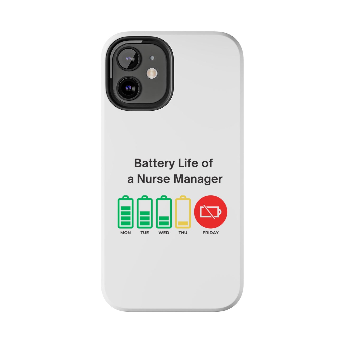 Battery Life of a Nurse Manager - tough iPhone Cases - Choose your Size