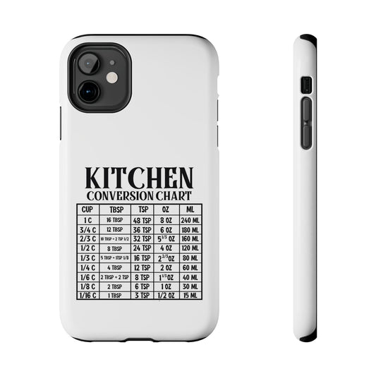 Kitchen Conversion Chart - Tough iPhone Cases - Choose your Size