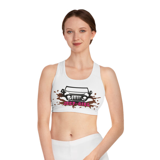 Jeep Girl -  Sports Bra, Cute Workout Top, Fitness Apparel, Jeep Lover Gift, Activewear for the Gym or Yoga