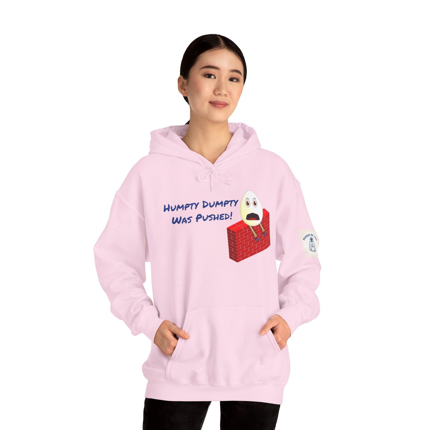 Humpty Dumpty Was Pushed! - Unisex Heavy Blend Hooded Sweatshirt. Stay Warm in Cozy in Winter Classrooms [...]