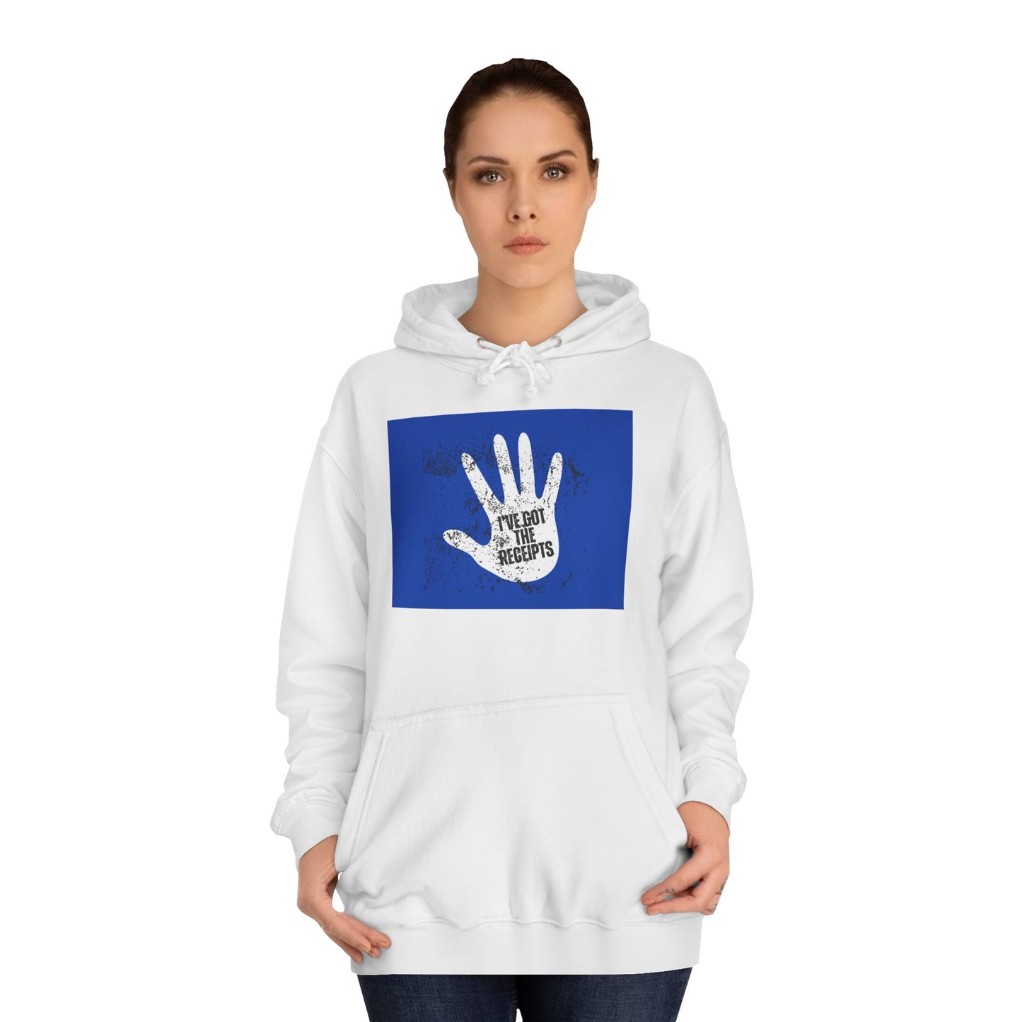 I’ve got the Receipts - Unisex College Hoodie with Abstract Handprint Design, Cozy Sweater for Students, Casual Wear, Perfect Gift for Graduates, College Life [...]