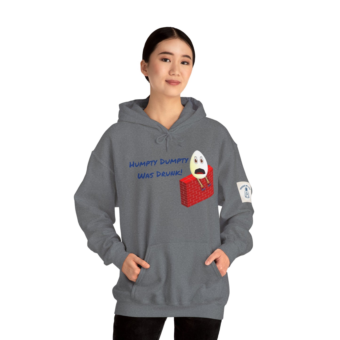 Humpty Dumpty Was Drunk! - Unisex Heavy Blend Hooded Sweatshirt. Stay Warm in Cozy in Winter Classrooms [...]