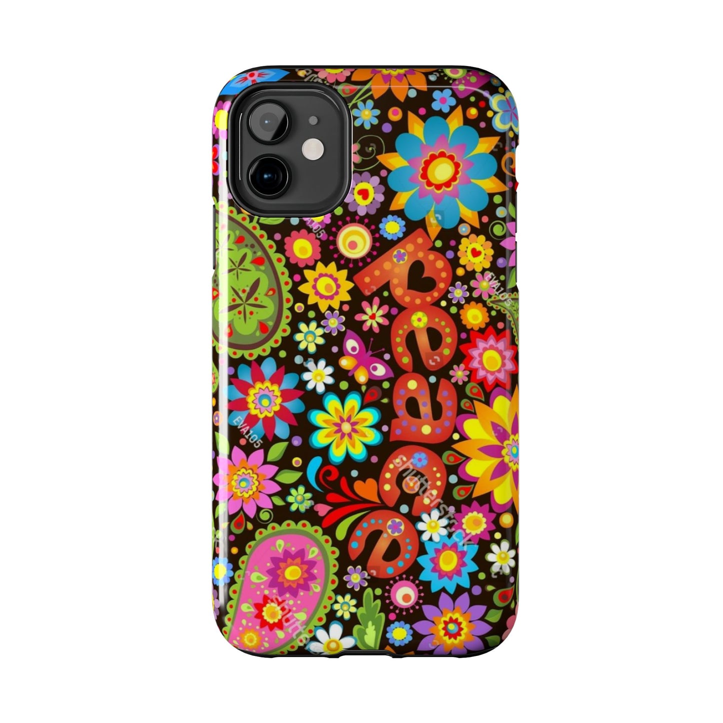 RETRO - PEACE - Tough iPhone Cases - Choose your Model & Size