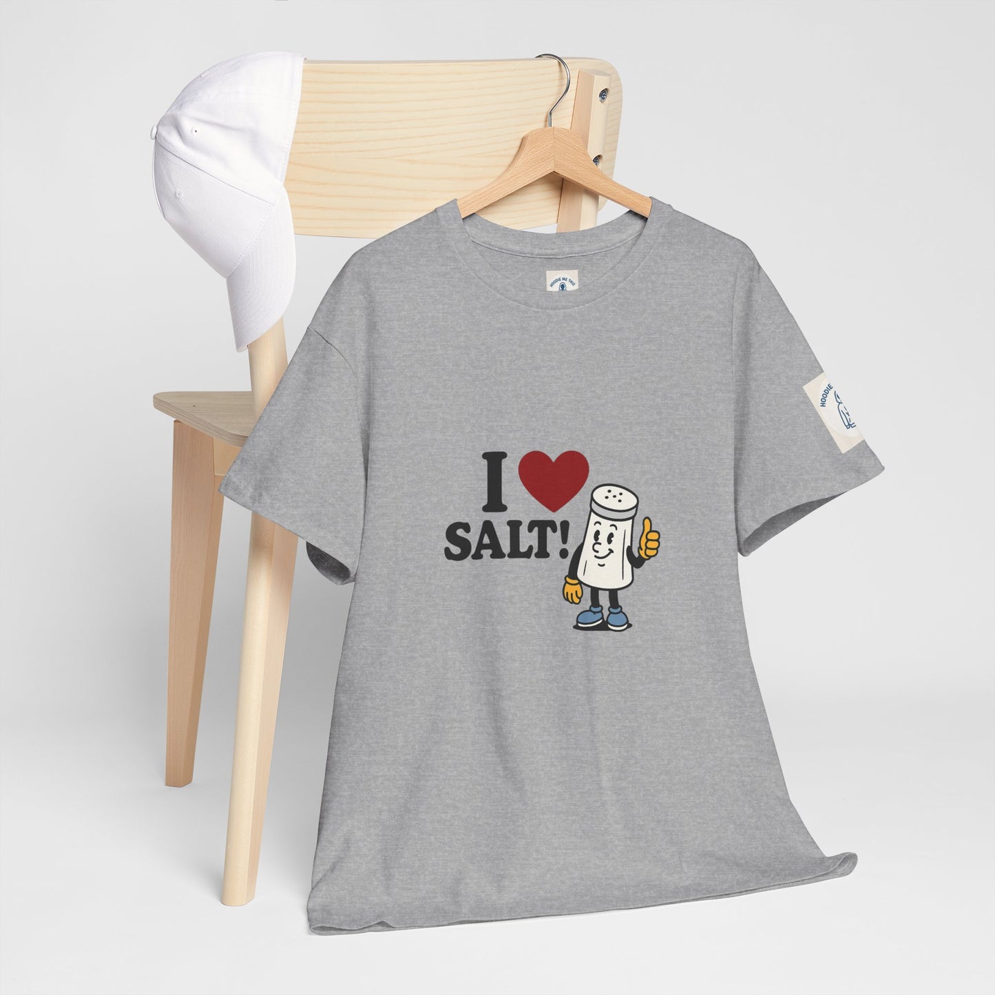 I ❤️ SALT! - Unisex Heavy Cotton Tee, Vintage Style Tee, Casual Wear, Summer Essentials, Gift for Salt Lovers