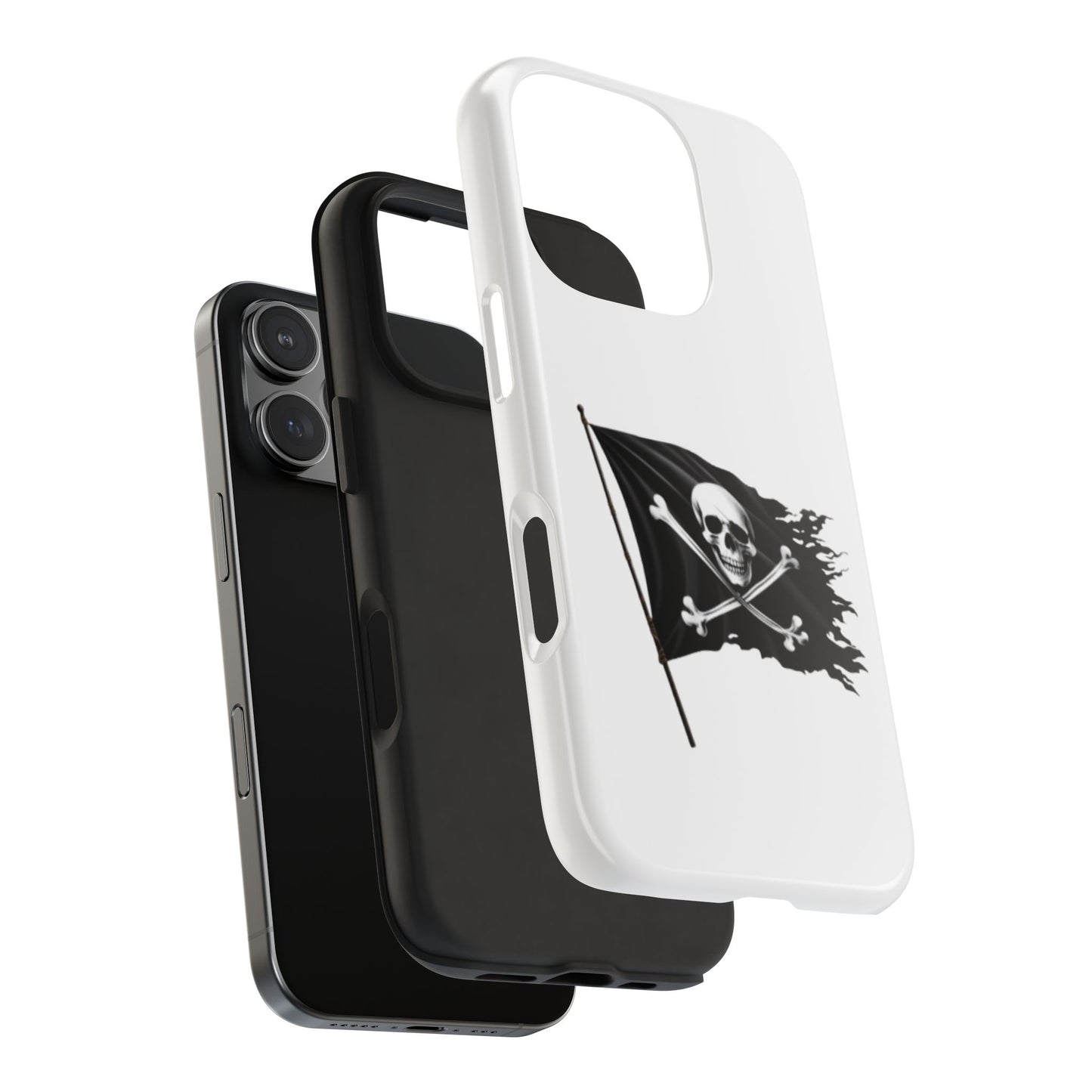 Black Skull Pirate Flag - Tough iPhone Cases - Choose your Size