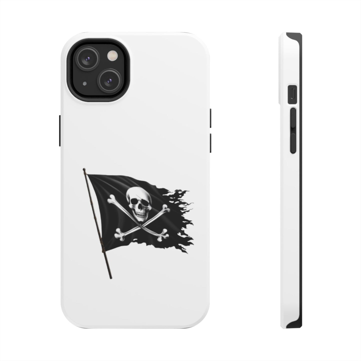 Black Skull Pirate Flag - Tough iPhone Cases - Choose your Size