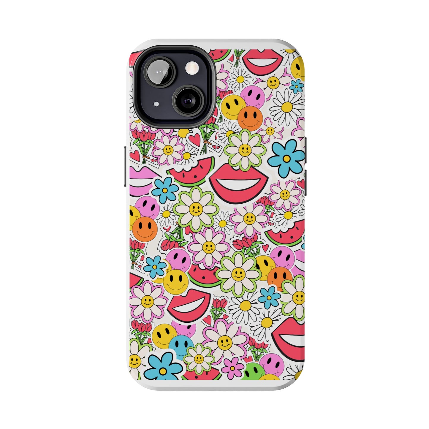 Retro Multi Color - Tough iPhone Cases - Choose your Size