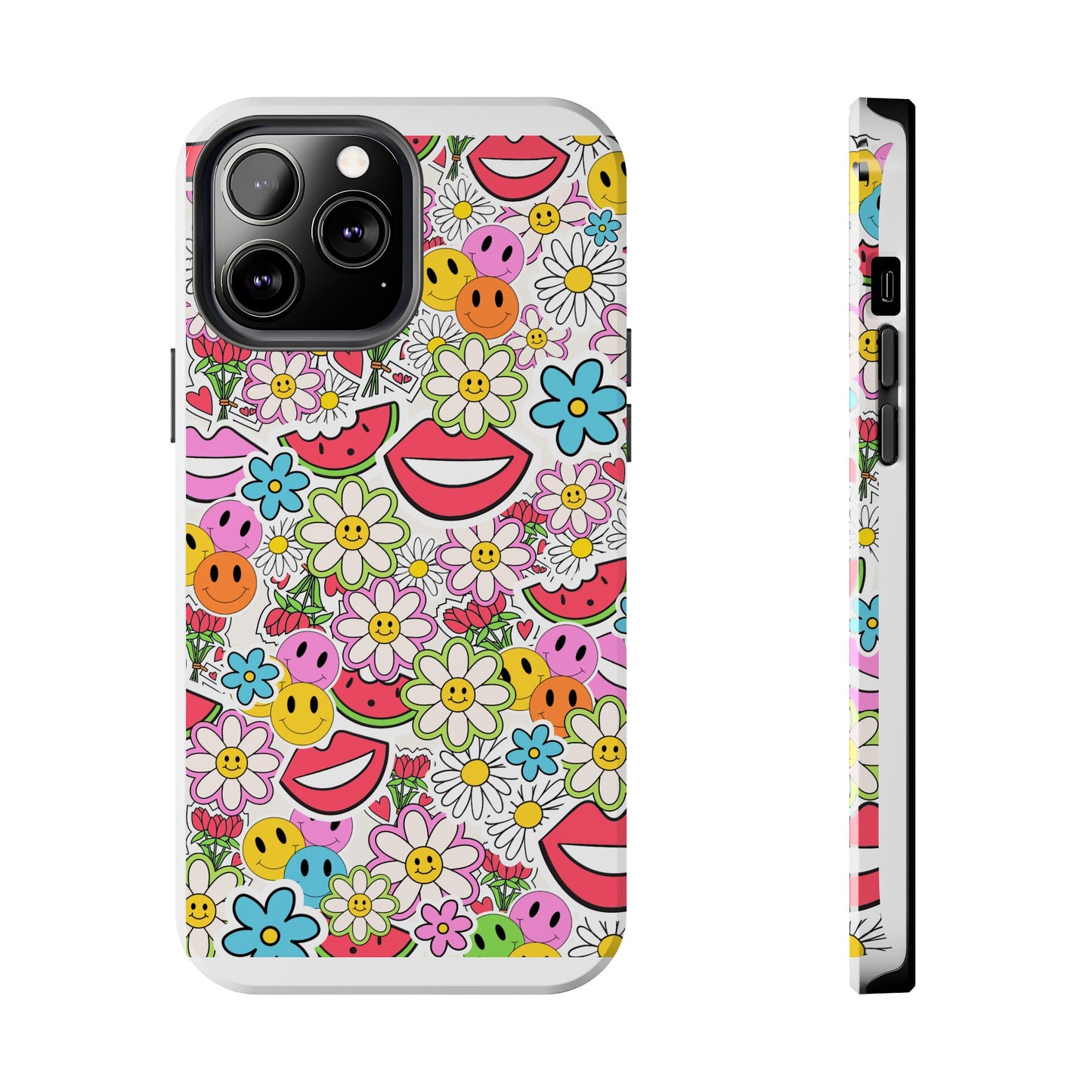 Retro Multi Color - Tough iPhone Cases - Choose your Size