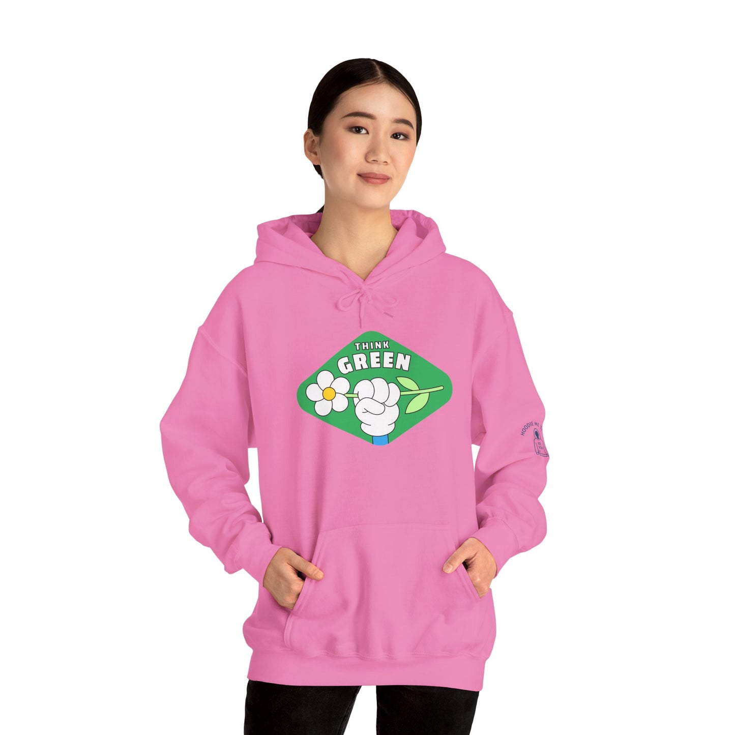 THINK GREEN - Unisex Heavy Blend Hooded Sweatshirt. Stay Warm in Cozy in Winter Classrooms [...]
