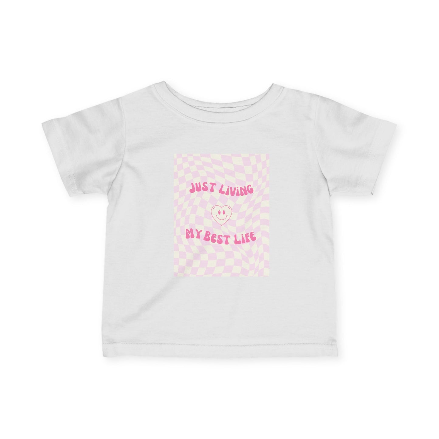 Just Living My Best Life - Infant Tee, Cute Baby Shirt, Toddler Graphics, Baby Shower Gift, Nursery Decor