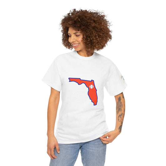 Florida Baseball Spirit T-Shirt, Unisex Heavy Cotton Tee, Vintage Style Tee, Casual Wear, Summer Essentials, Gift for Florida Lovers