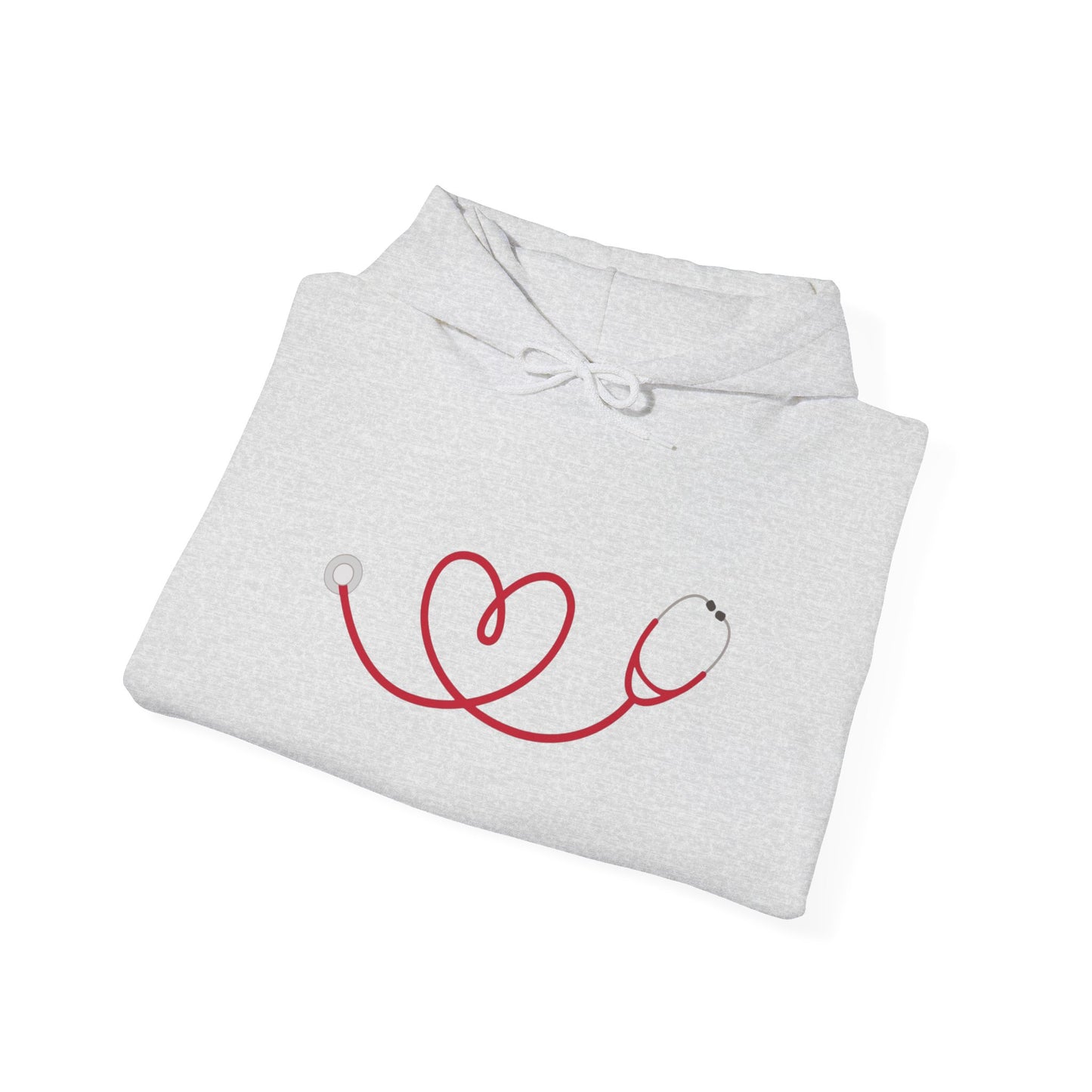 Stethoscope Heart - Unisex Heavy Blend Hooded Sweatshirt, Police Support Apparel, Law Enforcement Gear, Gift for First Responders, [...]