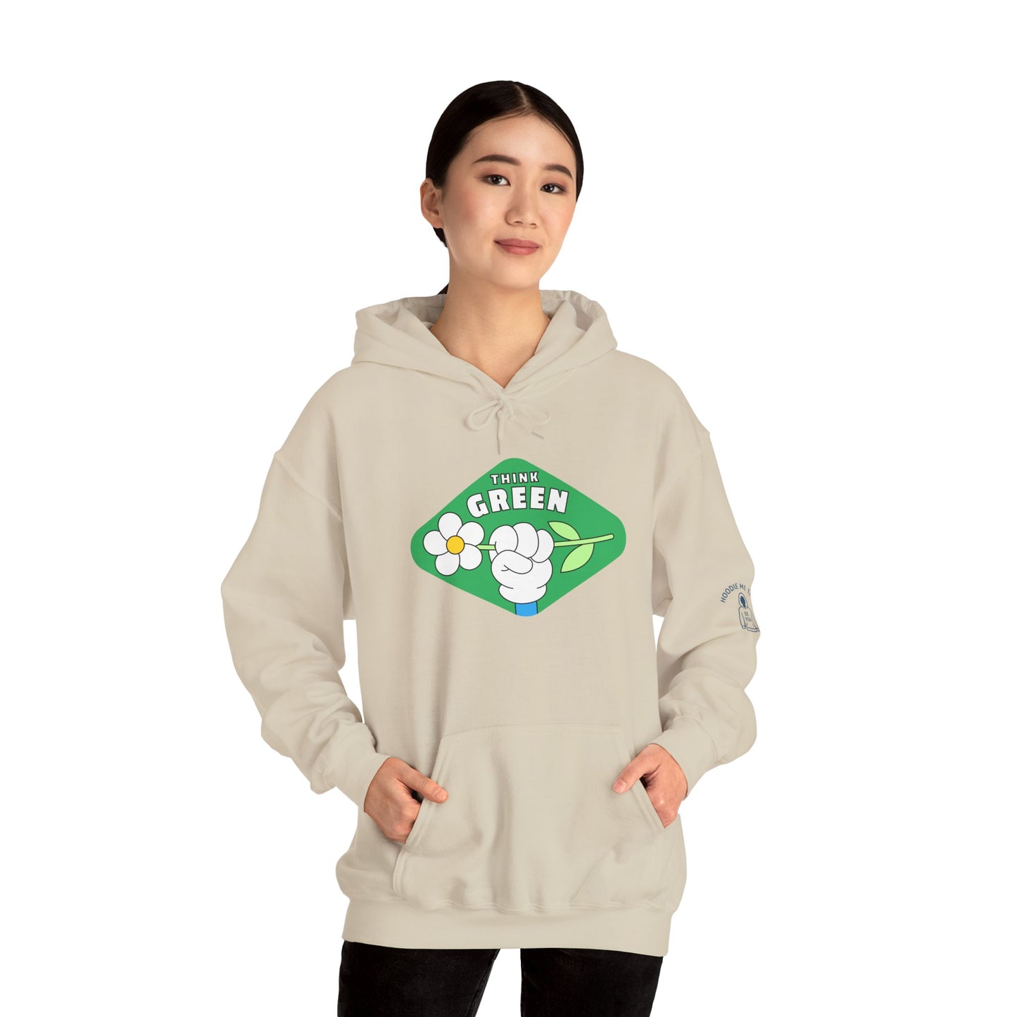 THINK GREEN - Unisex Heavy Blend Hooded Sweatshirt. Stay Warm in Cozy in Winter Classrooms [...]