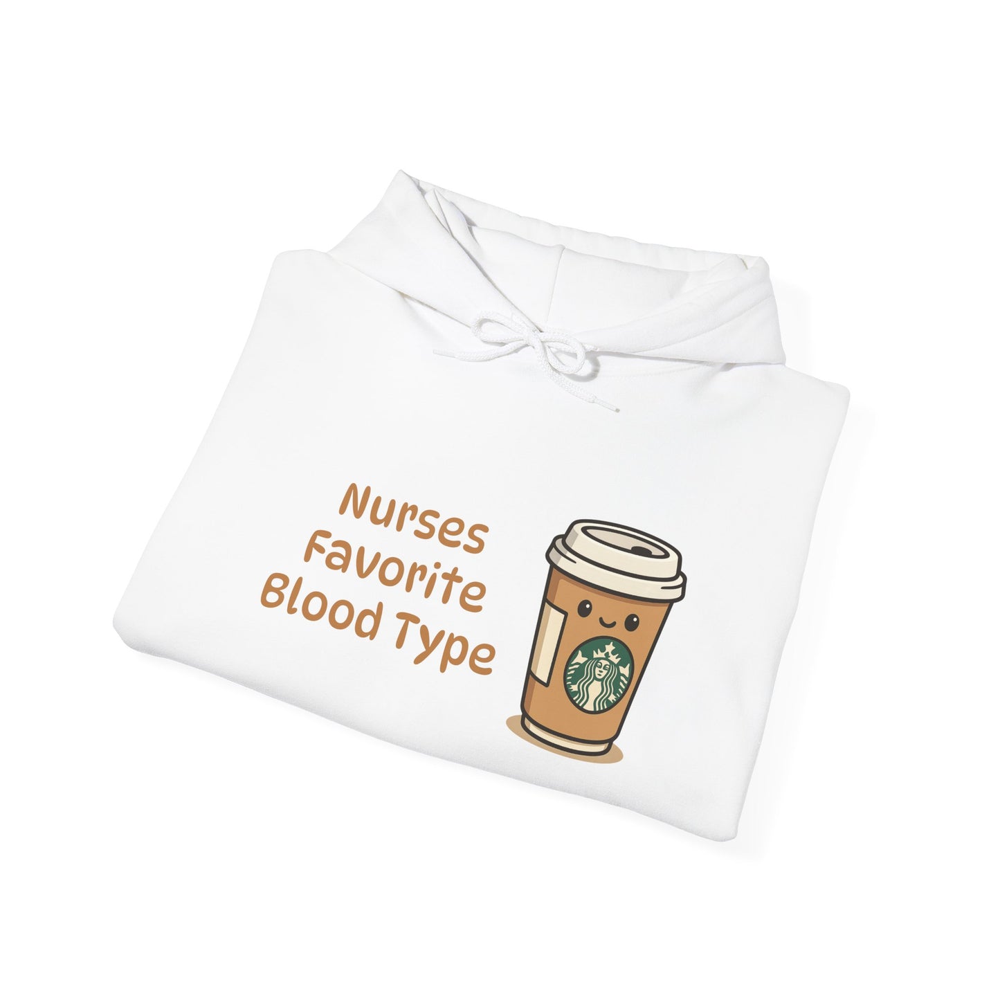 Nurse Humor Hoodie - Nurses Favorite Blood Type - Funny Gift for Nurses, Cozy Sweatshirt for Healthcare Workers