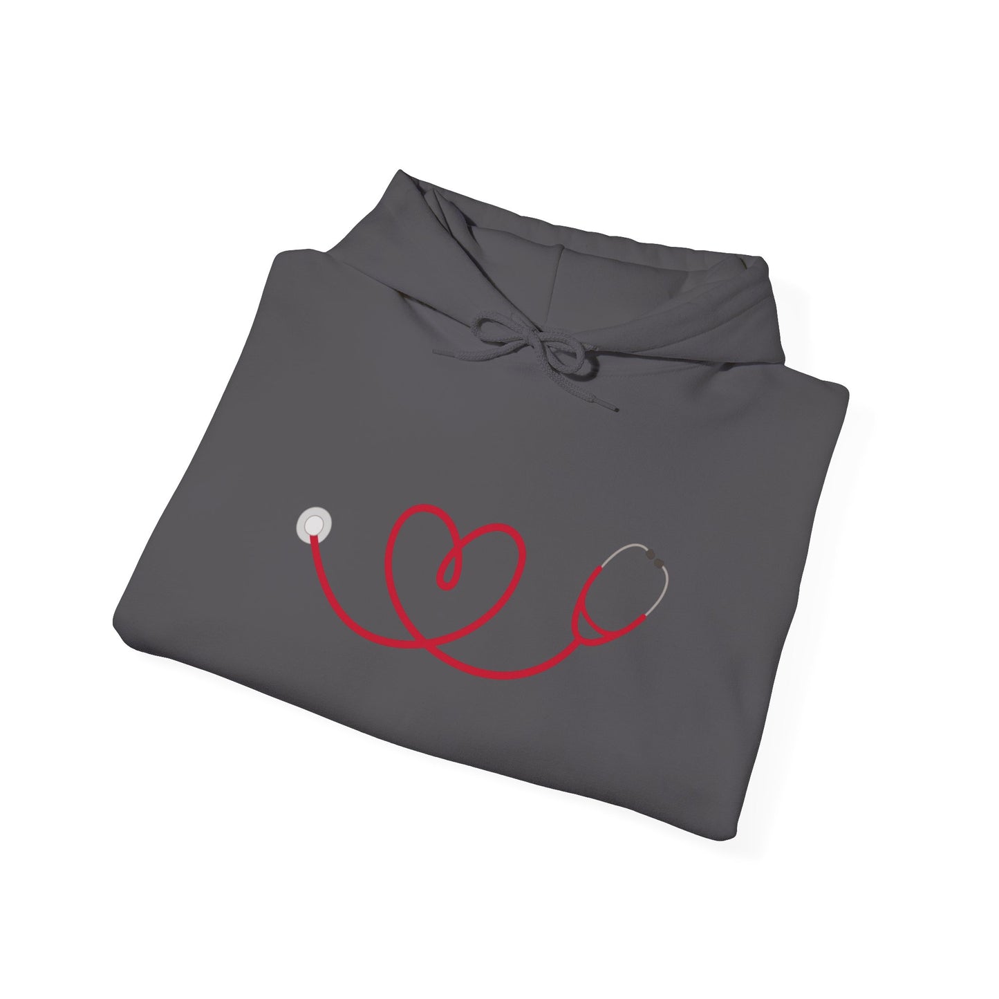 Stethoscope Heart - Unisex Heavy Blend Hooded Sweatshirt, Police Support Apparel, Law Enforcement Gear, Gift for First Responders, [...]